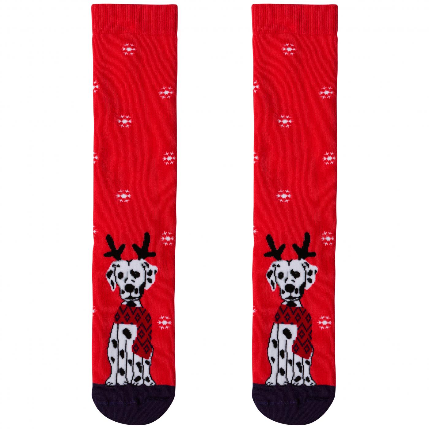 Шкарпетки жіночі новорічні, червоний Далматинець MansSet