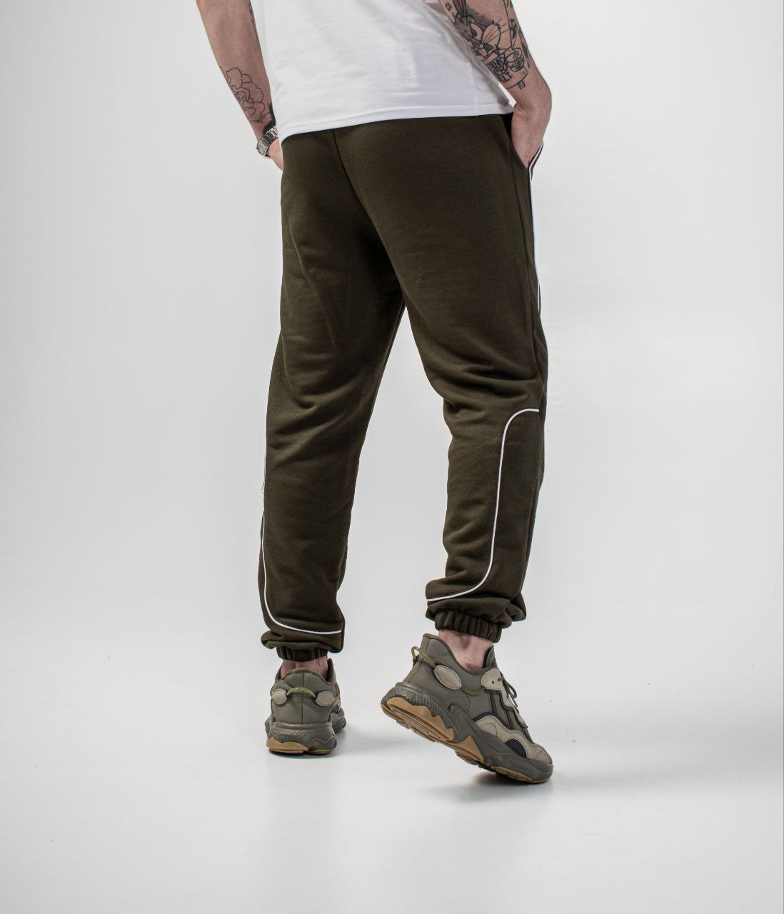 Мужские трикотажные спортивные штаны Reload Factor хаки  - Фото 6