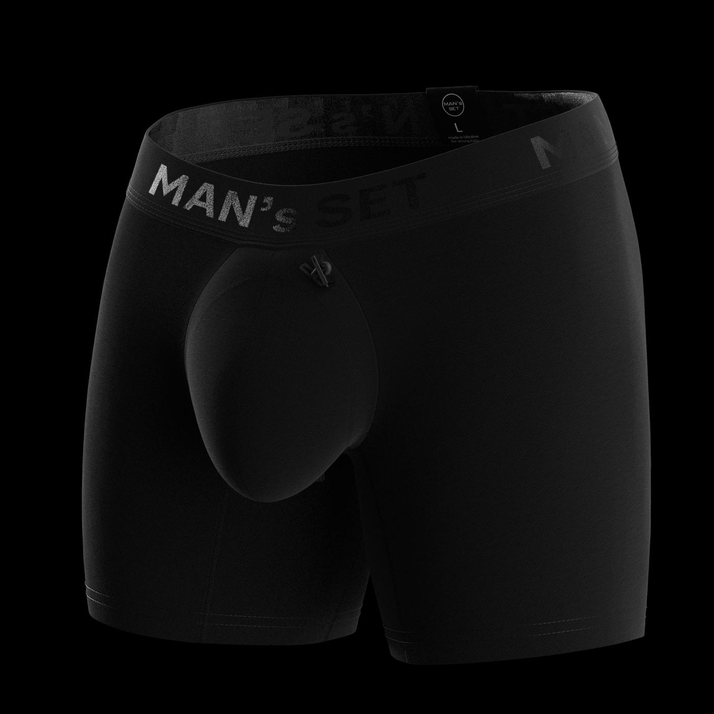 Чоловічі анатомічні боксери, Intimate PRO, Black Series, чорний MansSet - Фото 4