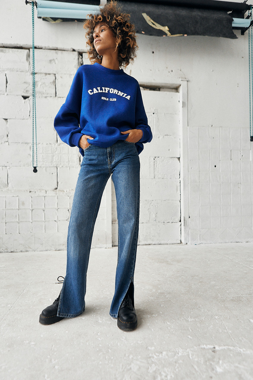 Жіночі джинси із розрізами Джойс сині модель від бренду ТУР TURWEAR - Фото 2