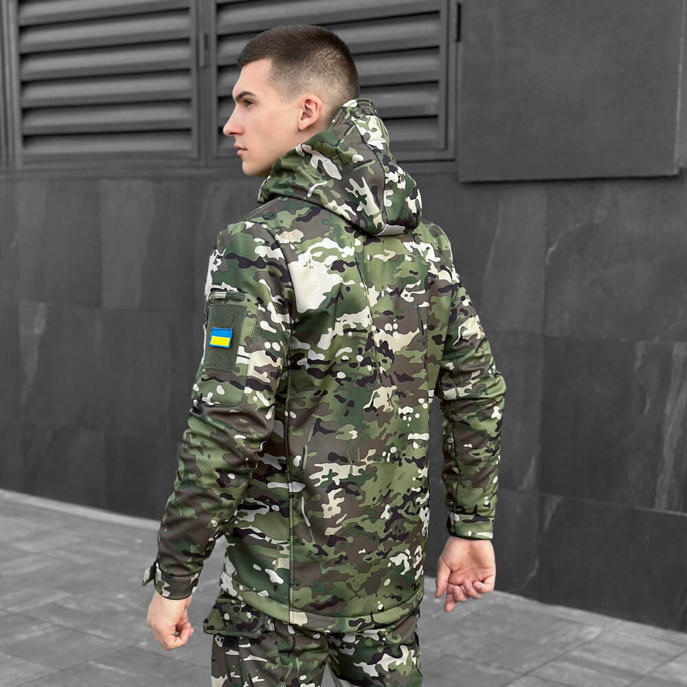 Куртка чоловіча демісезонна з капюшоном Мультикам Pobedov Motive з липучками POBEDOV - Фото 7