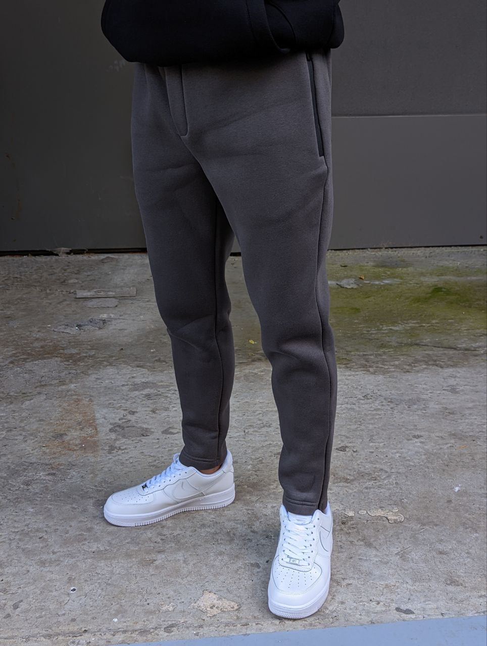 Чоловічі теплі спортивні штани фліс Reload Slim графіт - Фото 4