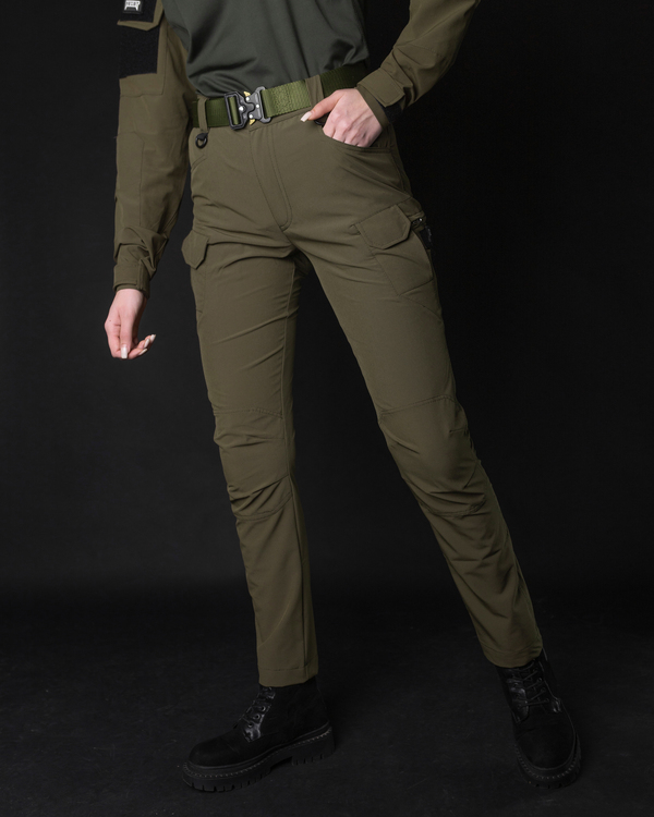 Жіночі брюки карго тактичні BEZET Байрактар хакі