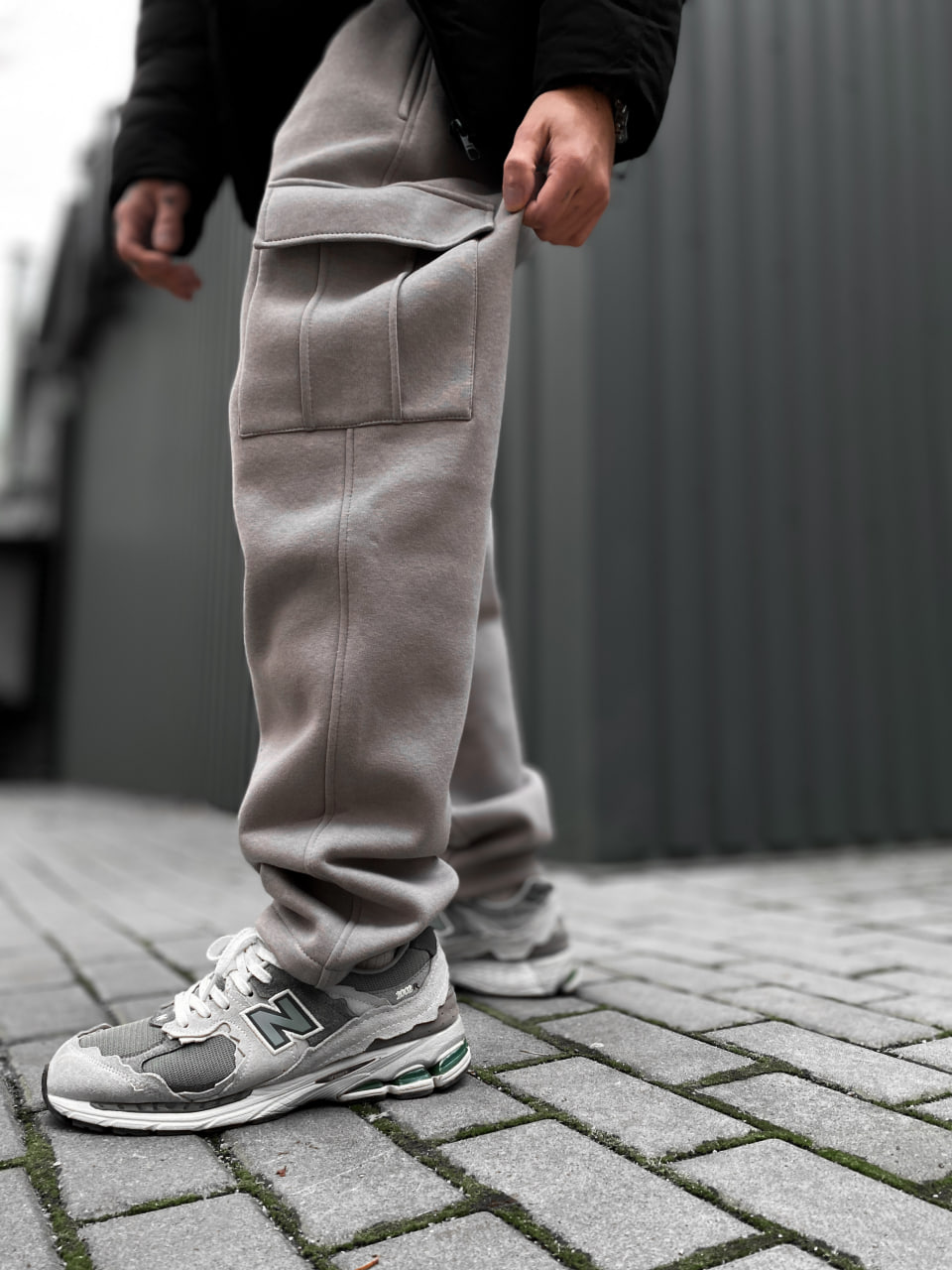Чоловічі теплі спортивні штани з начосом Reload Active сірий/ Трикотажні штани флісові з карманами - Фото 8