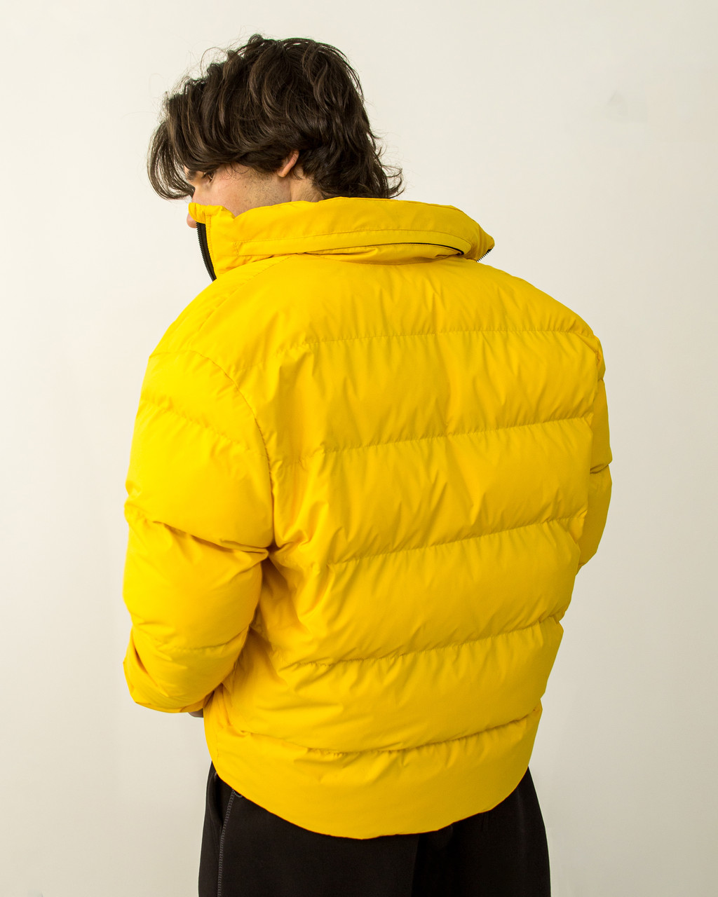 Коротка весняна куртка-пуховик Holla жовта Пушка Огонь - Фото 10